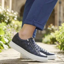 Bellissimo Wide Fit Zipped Trainers - Navy