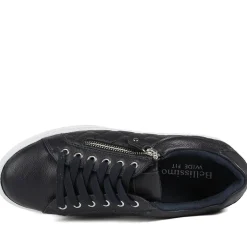 Bellissimo Wide Fit Zipped Trainers - Navy