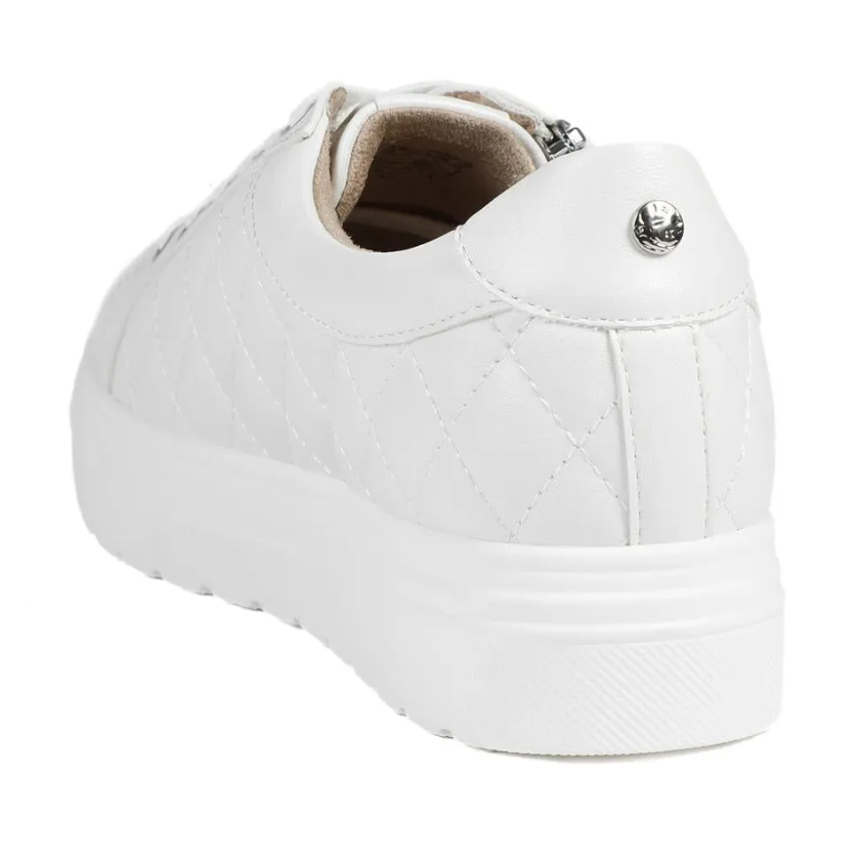 Bellissimo Wide Fit Zipped Trainers - White