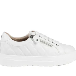 Bellissimo Wide Fit Zipped Trainers - White