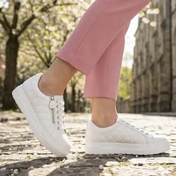 Bellissimo Wide Fit Zipped Trainers - White