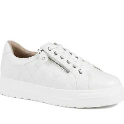 Bellissimo Wide Fit Zipped Trainers - White