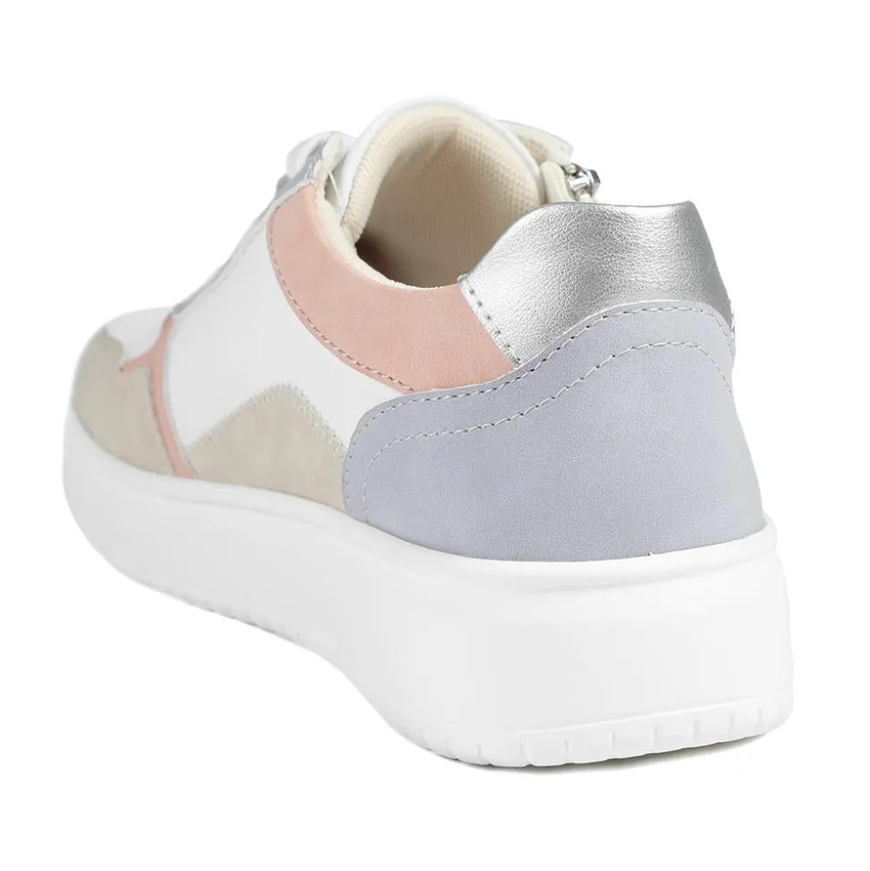 Bellissimo Zip & Lace Platform Trainers - Lilac
