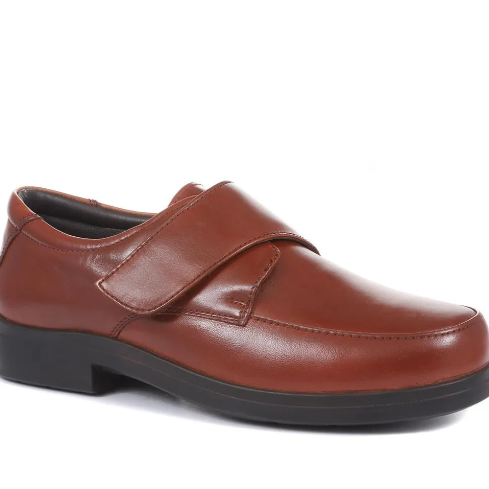 Bernardo Leather Touch Fastening Shoe - Tan