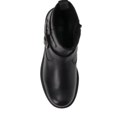 Block-Heel Ankle Boots - Black