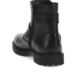 Block-Heel Ankle Boots - Black