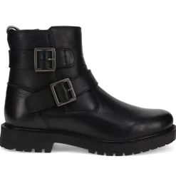Block-Heel Ankle Boots - Black