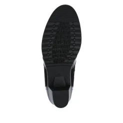 Block-Heeled Ankle Boots - Black