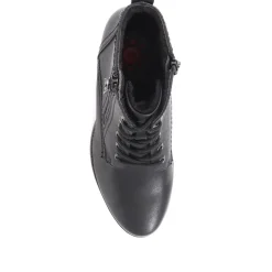 Block Heeled Ankle Boots - Black