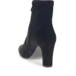 Block Heeled Ankle Boots - Black