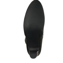 Block Heeled Ankle Boots - Black