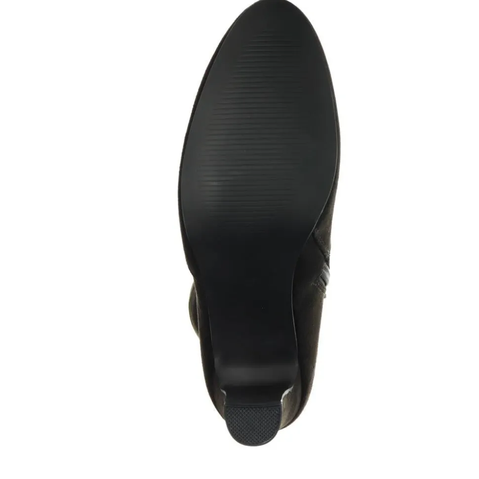 Block Heeled Ankle Boots - Black