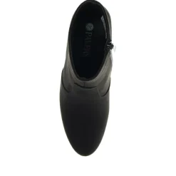 Block Heeled Ankle Boots - Black