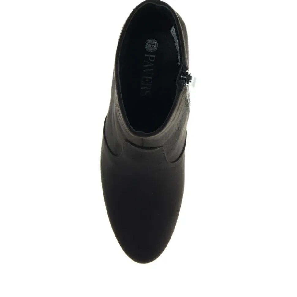 Block Heeled Ankle Boots - Black