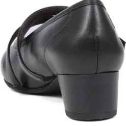 Block-Heeled Mary Janes - Black