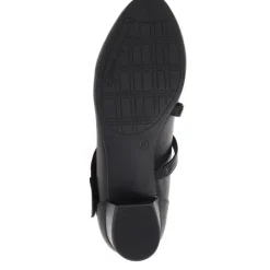 Block-Heeled Mary Janes - Black