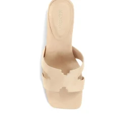 Block Heeled Sandals - Stone