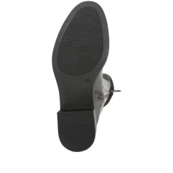 Block-Heeled Slip-On Long Boots - Black