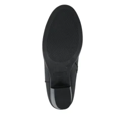 Block Heel Long Boots - Black
