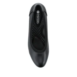 Block Heel Slip On Court Shoes With Cushion Insole - Black