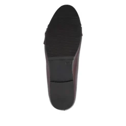 Bow-Detailed Heeled Ballet Pumps - Burgundy Patent