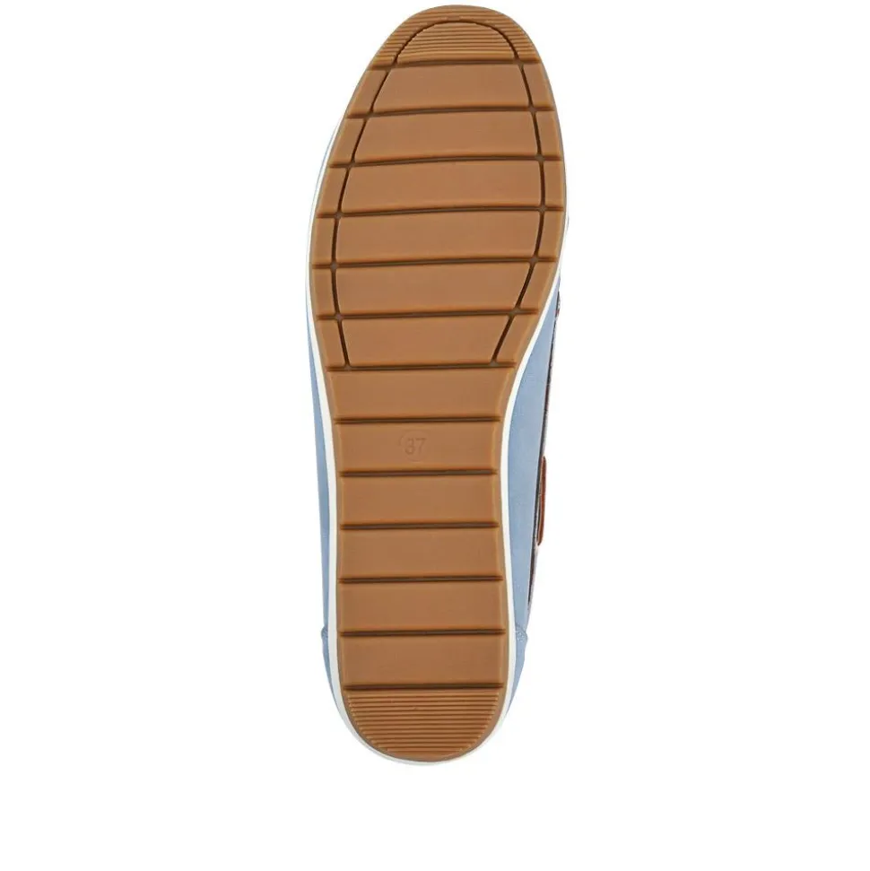 Bow Detailed Moccasins - Denim