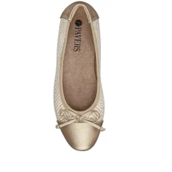 Bow-Detailed Two-Tone Pumps - Gold