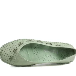 Breathable All Leather Grippy Pumps - Lime