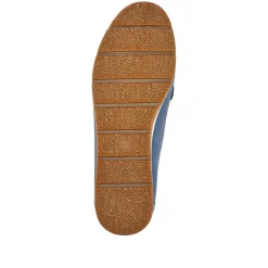 Breathable Buckle Detailed Moccasins - Navy