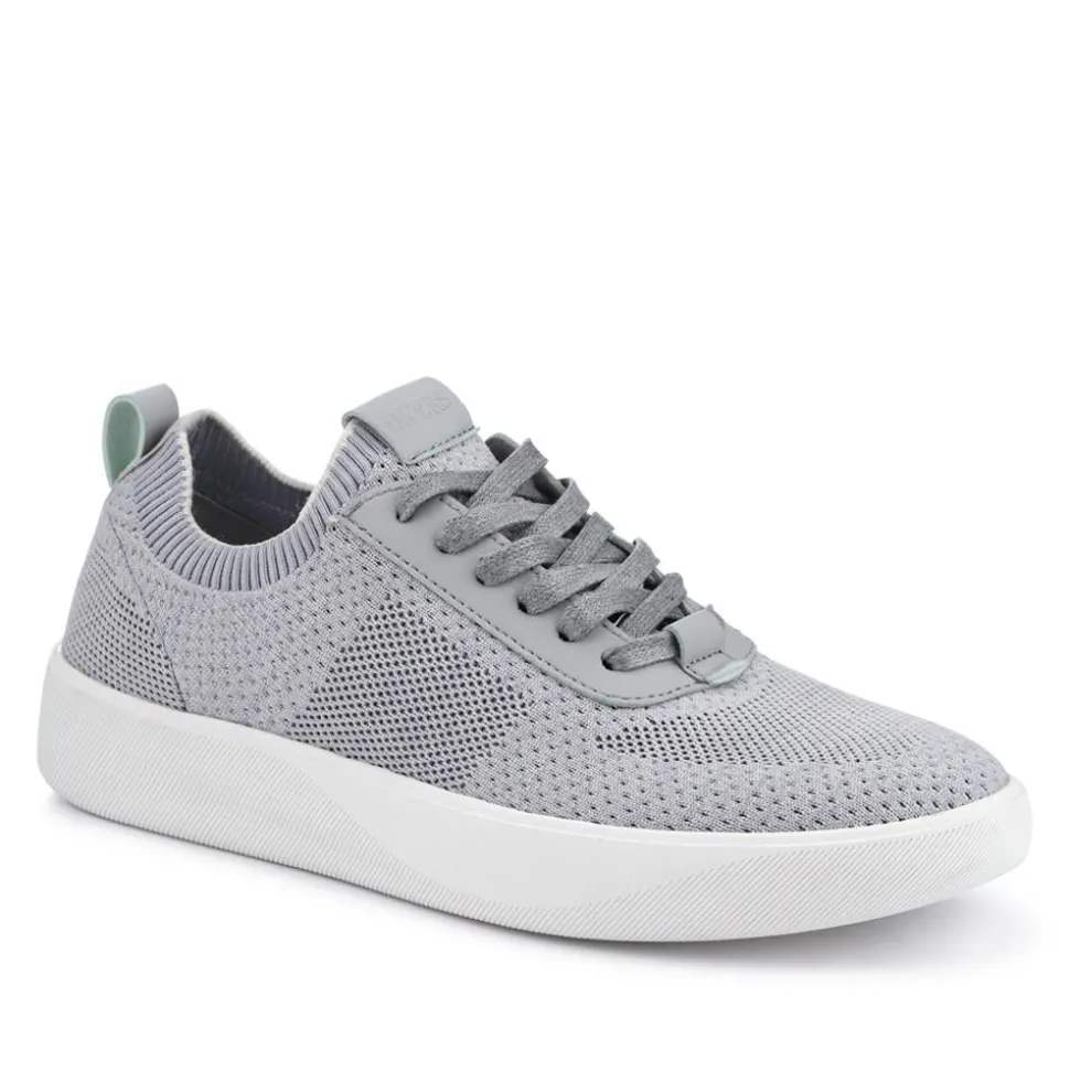 Breathable Chunky-Soled Lace-Ups - Grey