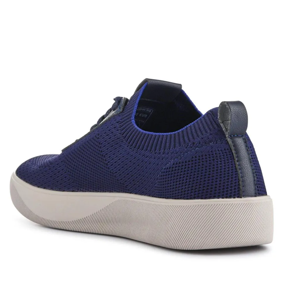 Breathable Chunky-Soled Lace-Ups - Navy