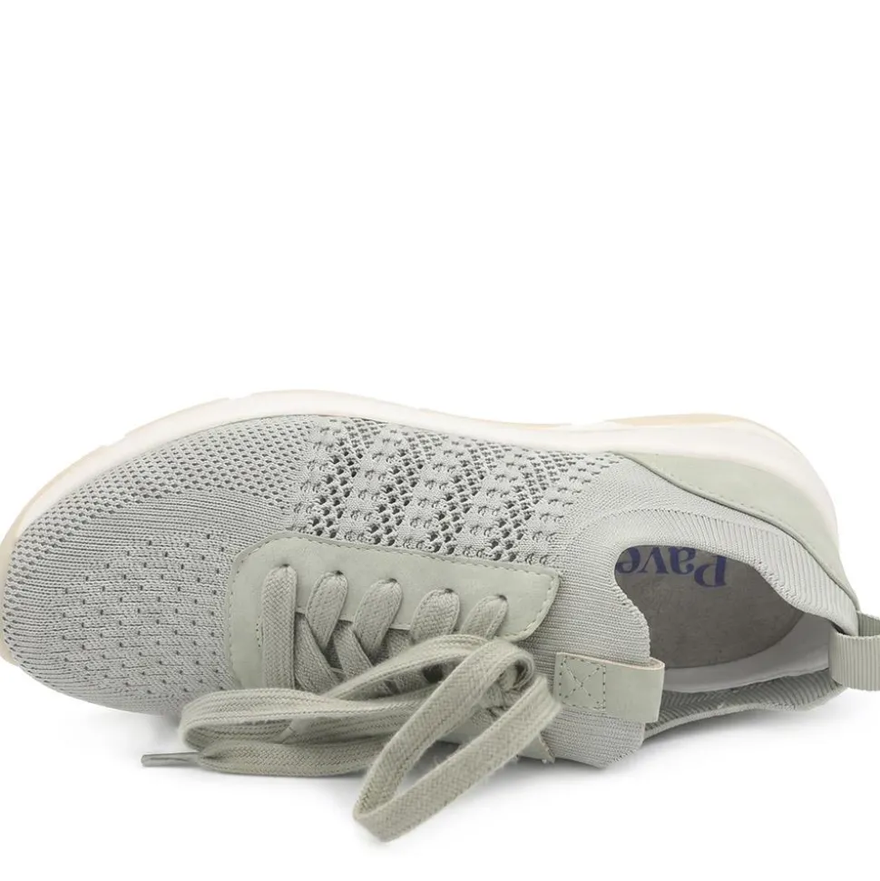 Breathable Lace Up Sporty Trainers - Khaki