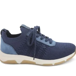 Breathable Lace Up Sporty Trainers - Navy
