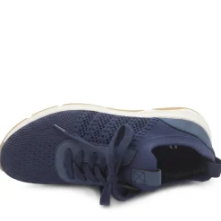 Breathable Lace Up Sporty Trainers - Navy