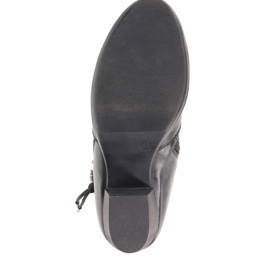 Breathable Leather Ankle Boots - Black