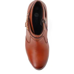 Breathable Leather Ankle Boots - Tan