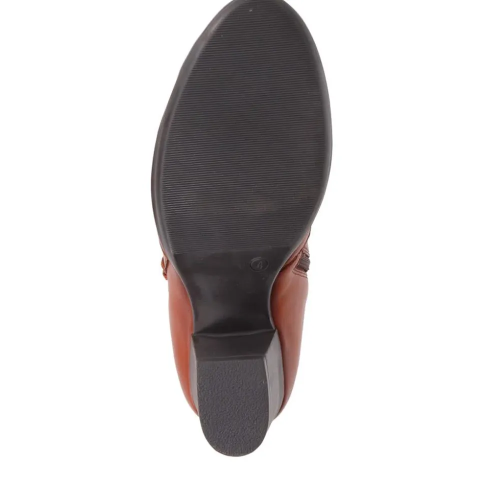 Breathable Leather Ankle Boots - Tan