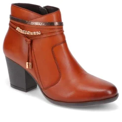 Breathable Leather Ankle Boots - Tan