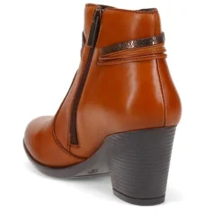 Breathable Leather Ankle Boots - Tan