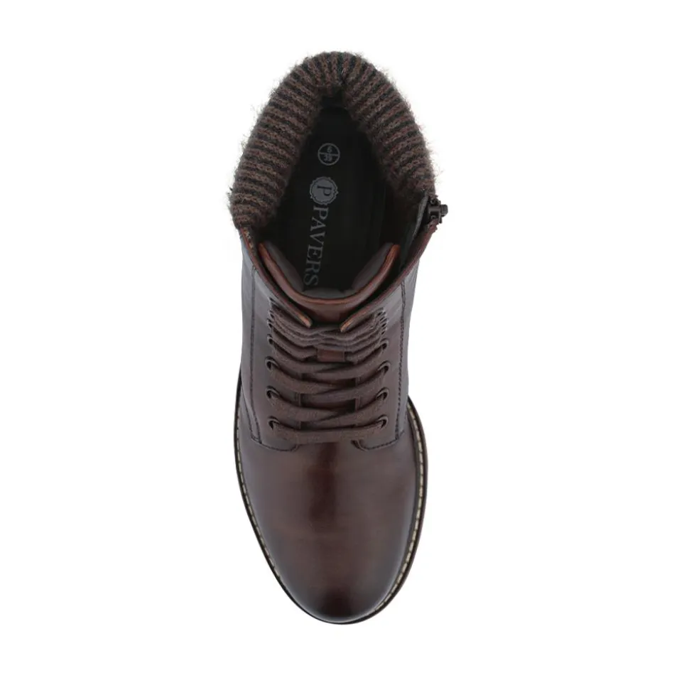 Breathable Leather Boots - Brown