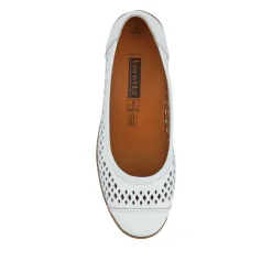 Breathable Leather Pumps - White