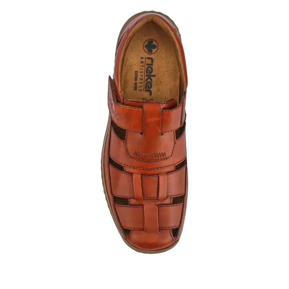 Breathable Leather Touch-Fasten Shoes - Tan