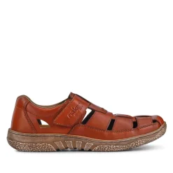 Breathable Leather Touch-Fasten Shoes - Tan