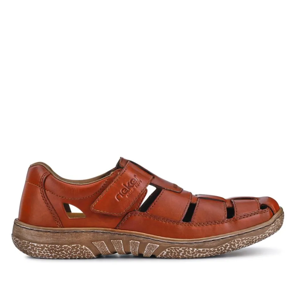 Breathable Leather Touch-Fasten Shoes - Tan