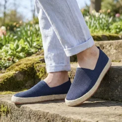 Breathable Slip-On Espadrilles - Navy