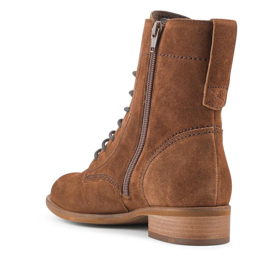 Brite Gabor Leather Slip on Ankle Boots - Tan