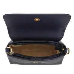 Buckle-Closure Handbag - Navy