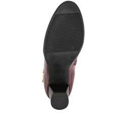 Buckled Ankle Boots - Burgundy