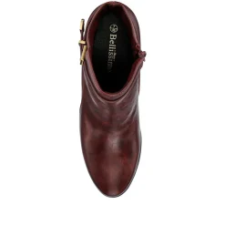 Buckled Ankle Boots - Burgundy