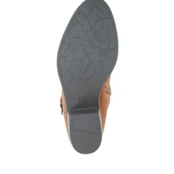 Buckle-Detailed Ankle Boots - Tan